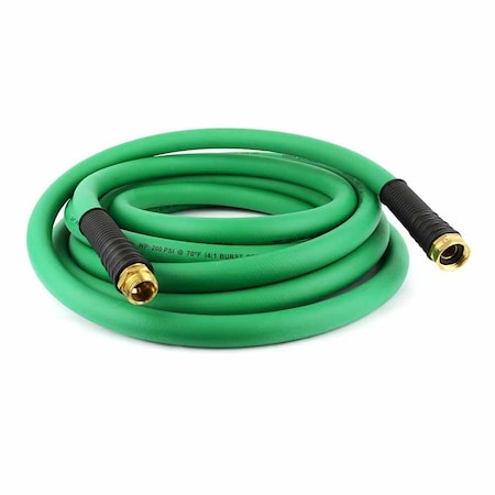 Contractor Grade Green PVC Water Hose 3/4 Inch X 25 Feet With Machined GHT Fittings